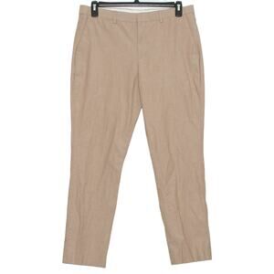 Express Mens Dress Pants Slim Minimalist Classic Preppy Smart Casual Brown 34x32